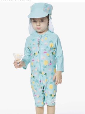 BONVERANO Baby Toddler Two Pieces Swimsuit UPF 50+ Sun Protection